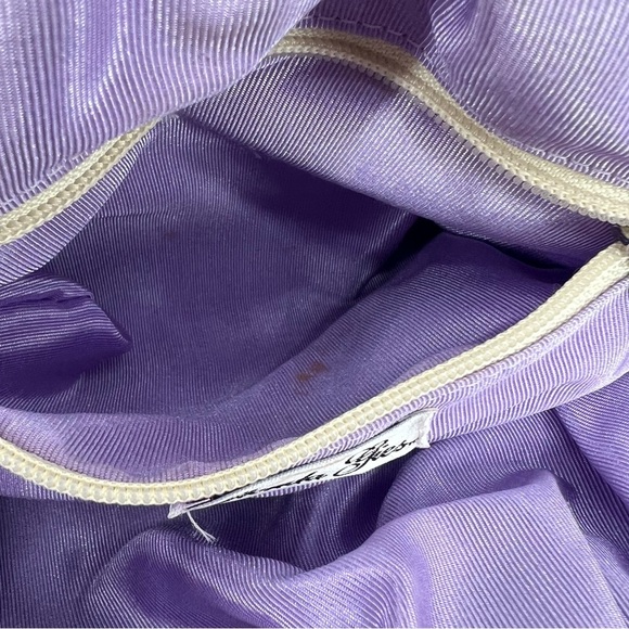 Rare Vintage Bag Purse Glenda Gies Floral Chenille Tapestry Kisslock Handbag - Picture 8 of 9